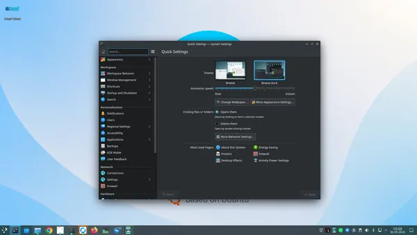 Quick settings and the firewall