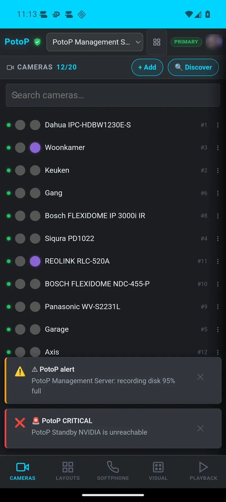 Alerts as they happen
