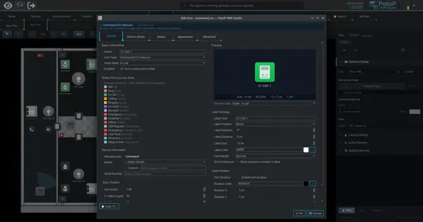 Intercom icons with live states